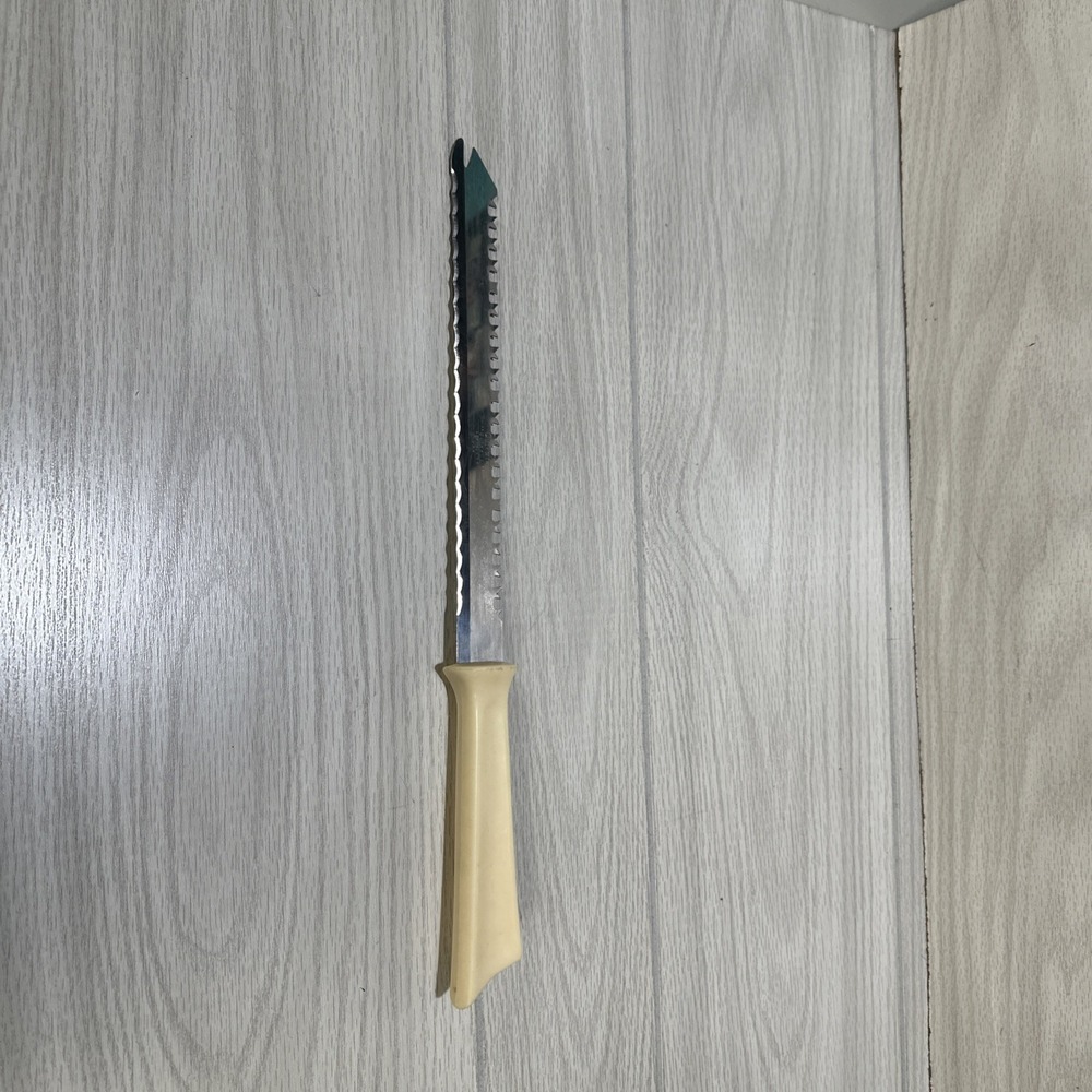 Quikut Quikkle USA Stainless Double Sided Blade Carving /‎ Bread Knife Vintage